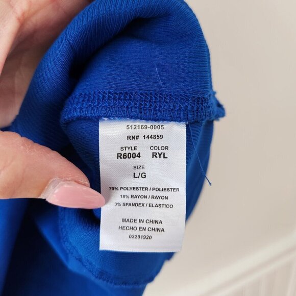 Adar Responsible Collection Blue Scrubs Top Nurse Workwear Women's Size L - Picture 7 of 8